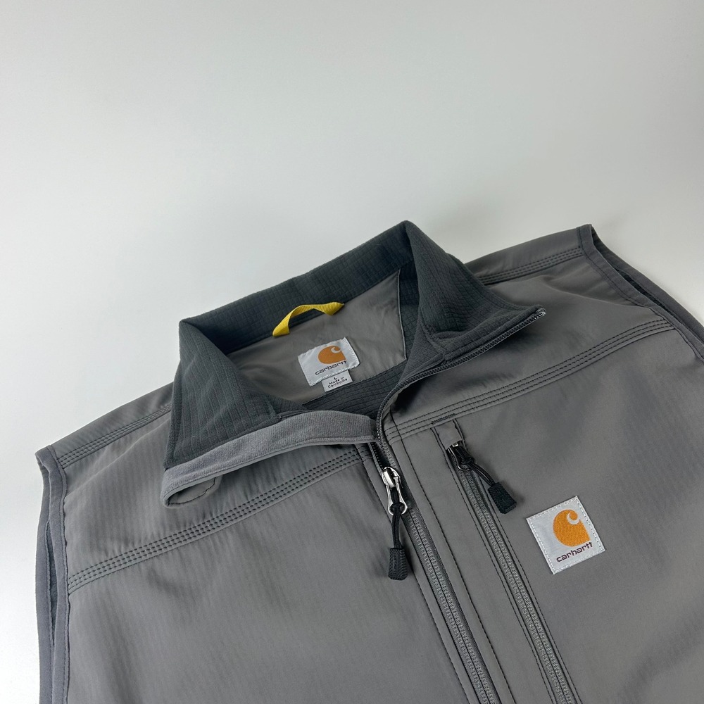 Carhartt Men's L Denwood Force Extremes Shoreline Vest Gray Softshell Full Zip
